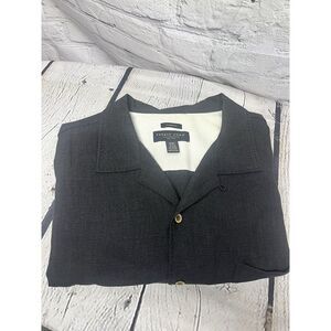 Pronto Uomo Men's Shirt 2XL Silk Blend Short Sleeve‎ Buttoned Casual Classic Fit